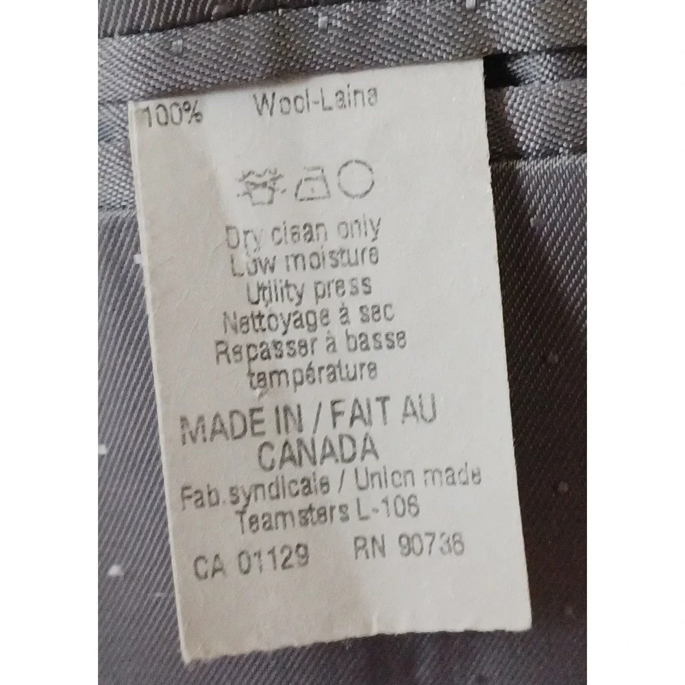 Calvin Klein 100% Wool Blazer Men 42L 3 Button Sport Coat Jacket Y2K Formal Prom